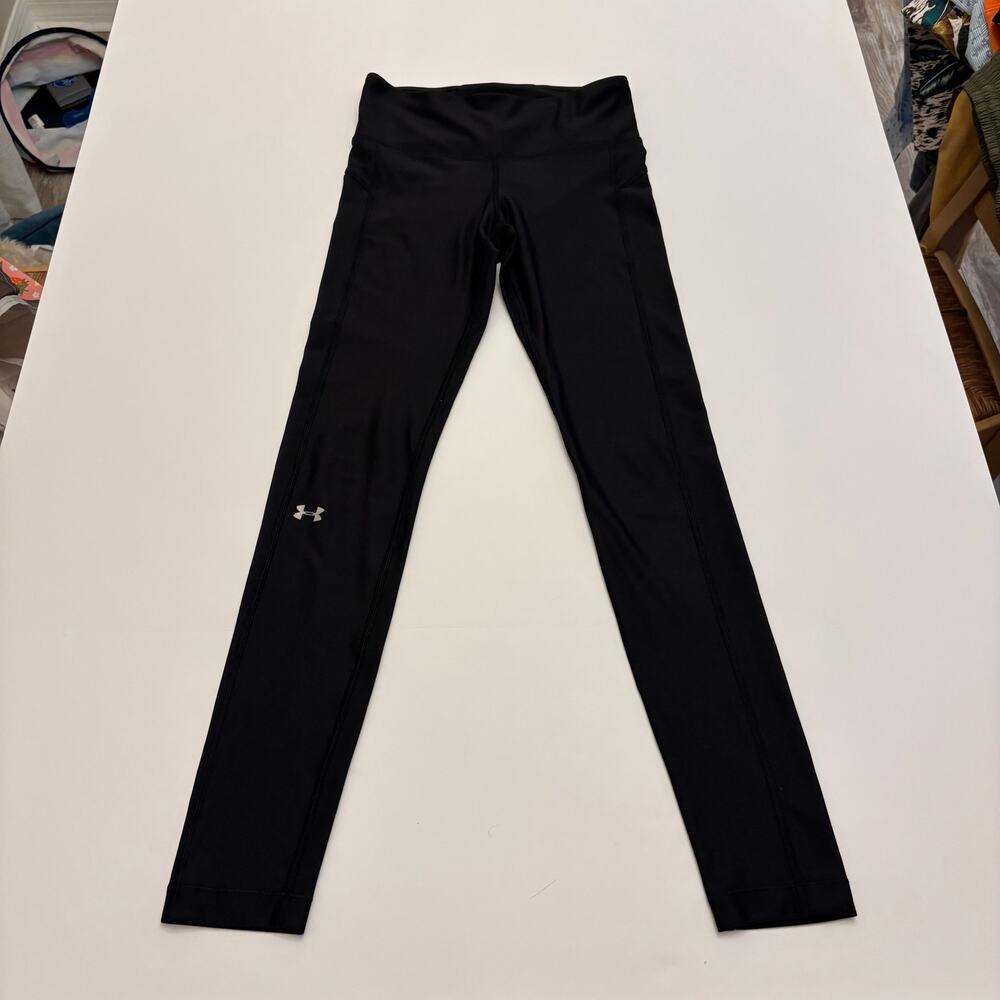 Under Armour HeatGear Compression Leggings Women's Small Black Pockets